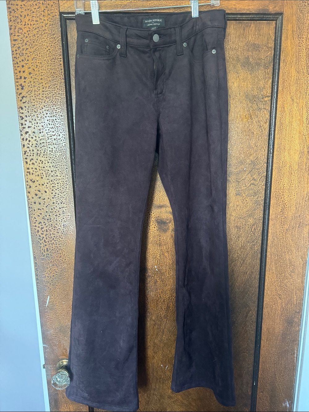 Banana Republic Dark Brown Suede Flared Pants